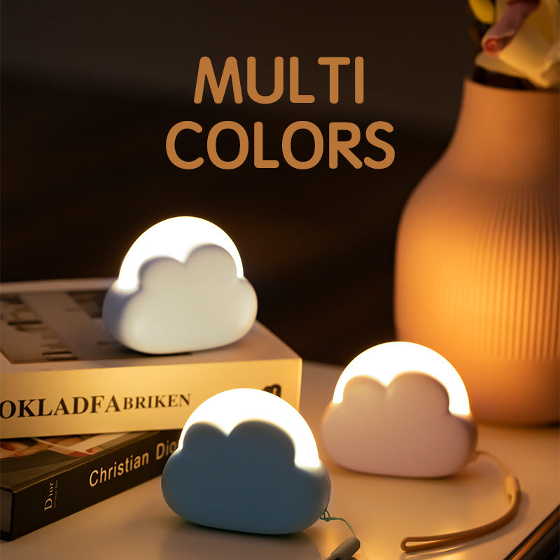 Floating Nightstand With Led Light - 구름 밤 빛 미니 USB 무선