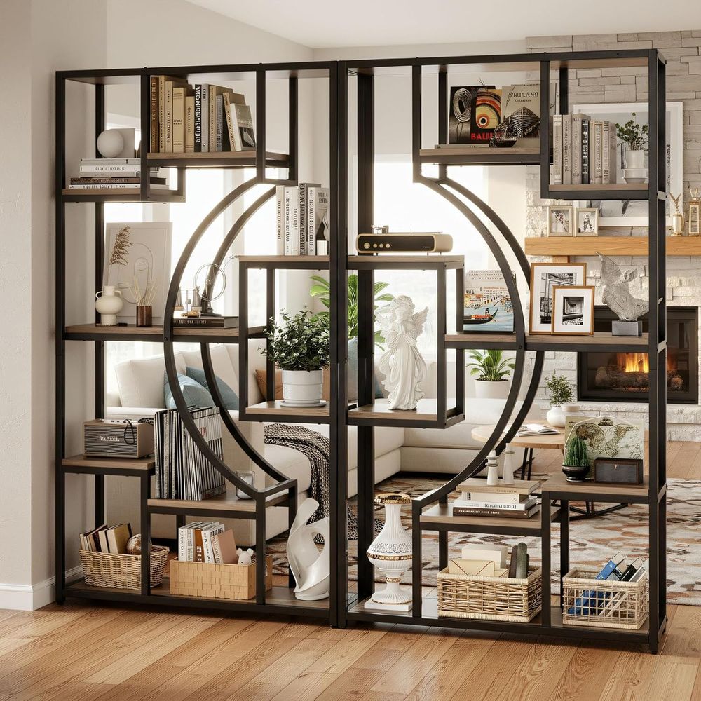 Storage - 높이 70.8인치의 책장 세트(2개), 폭 79인치의