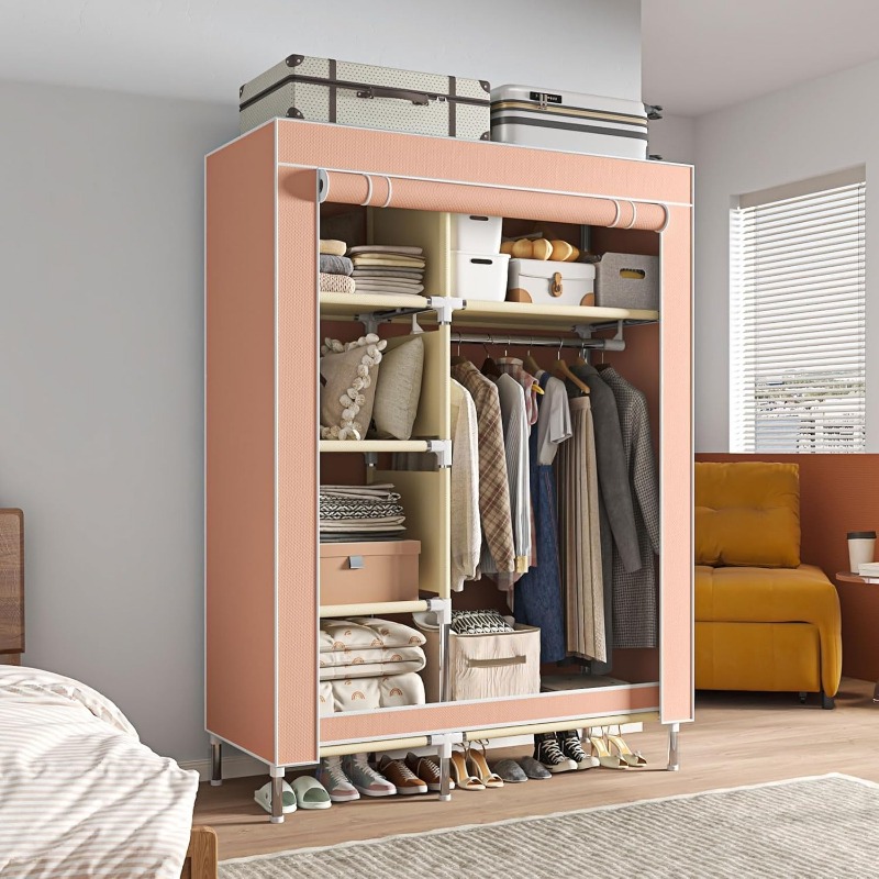 Wardrobe Closet Portable Fabric Cover - 휴대용 옷장, 독립형 옷장 걸이형 정리함,