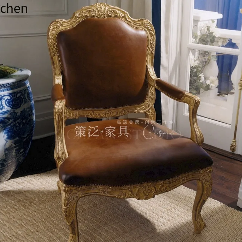 Sofas - TQH7.2 데스크 체어 빈티지 디스트레스드 암체어