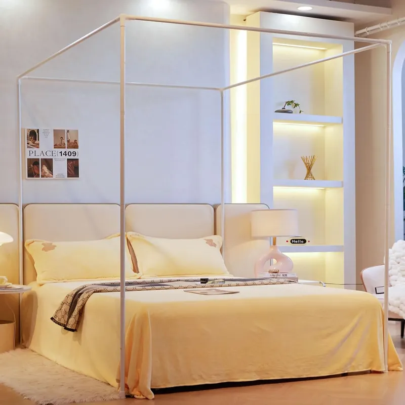Canopy Bed Frame Metal Queen - 퀸 사이즈 침대에 적합한 고급형 침대
