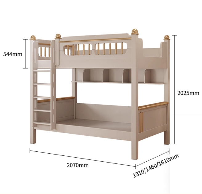 Bunk Bed With Stairs And Slide - 어린이 침실 가구 원목 남자아이 이층