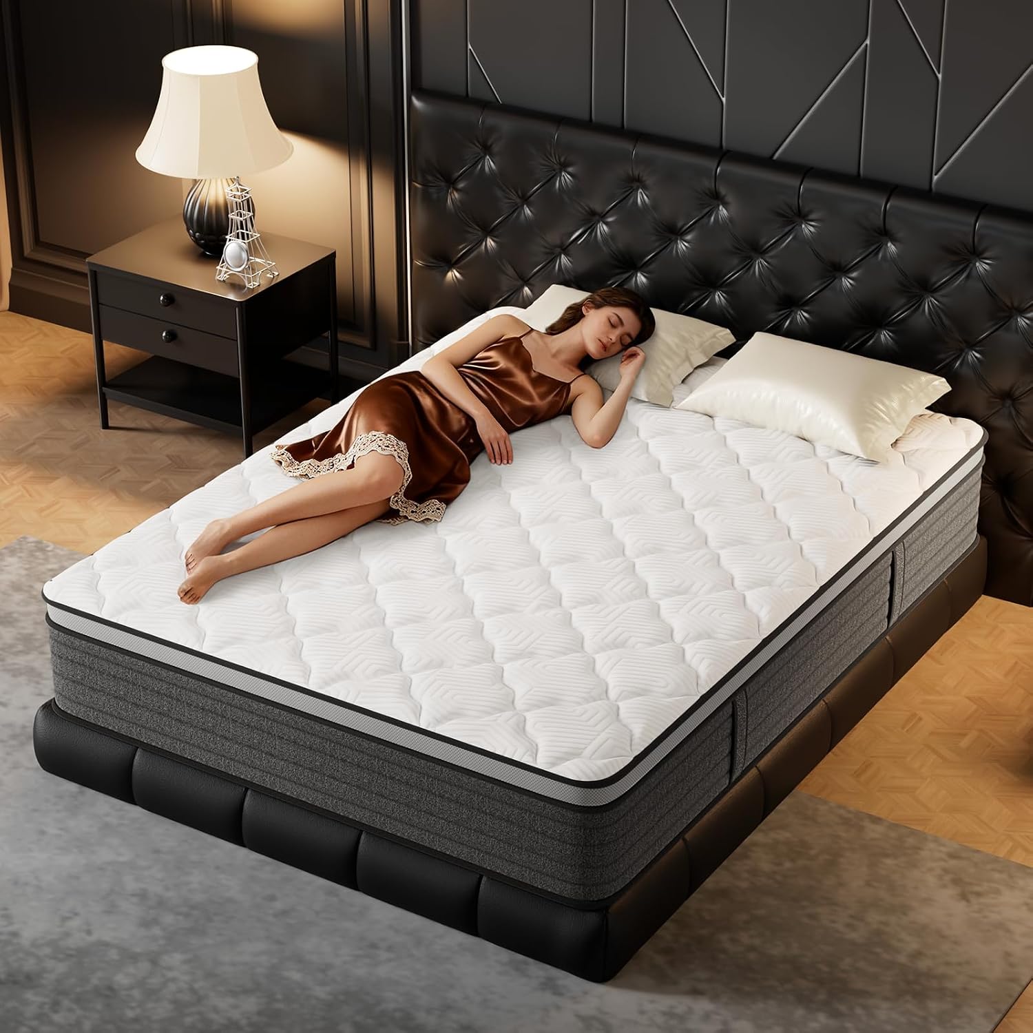 Memory Foam Mattress In A Box Queen - 퀸 매트리스 12인치 하이브리드 퀸 사이즈-젤