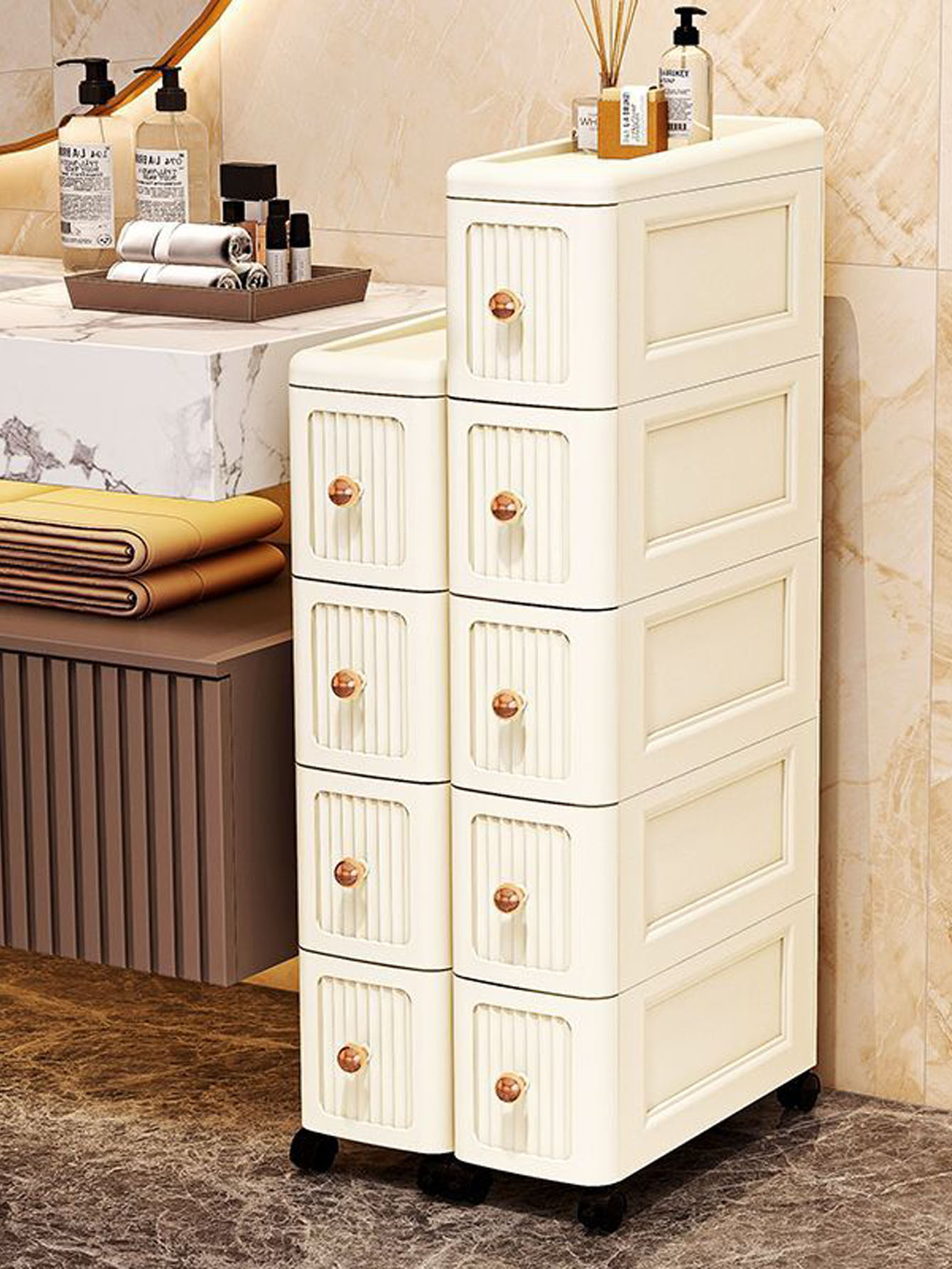 Storage - 15CM 폭의 간격이 있는 수납장 –