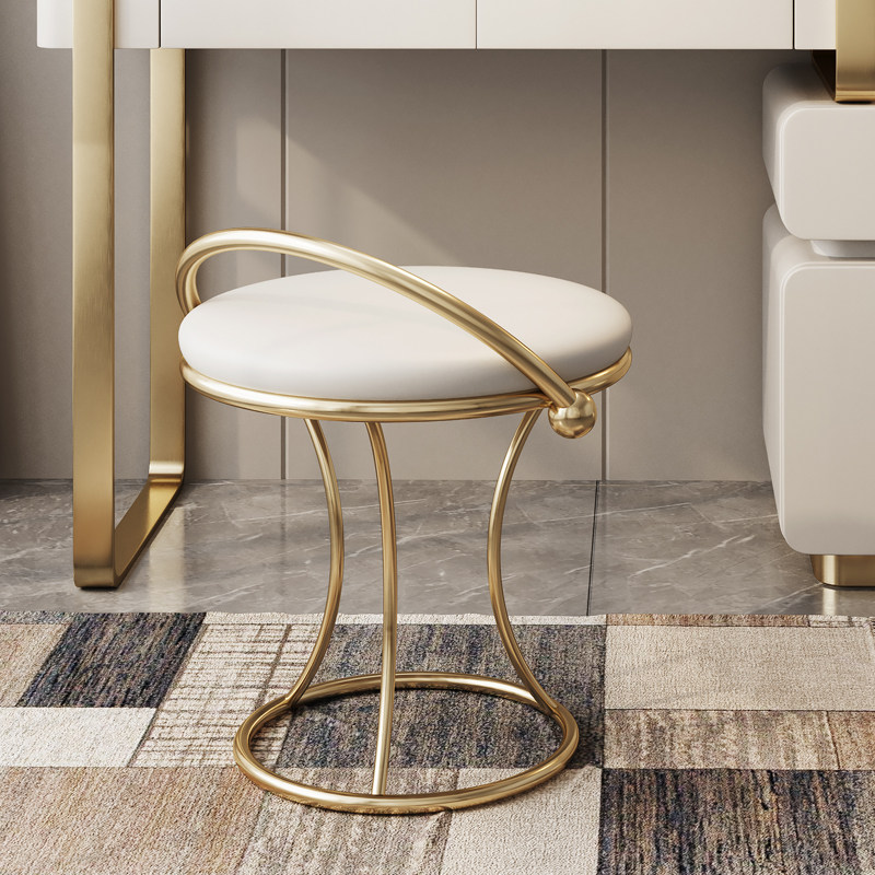 Bedroom Furniture - 고급스러운 디자인의 가죽 스툴, 모던하고 심플한