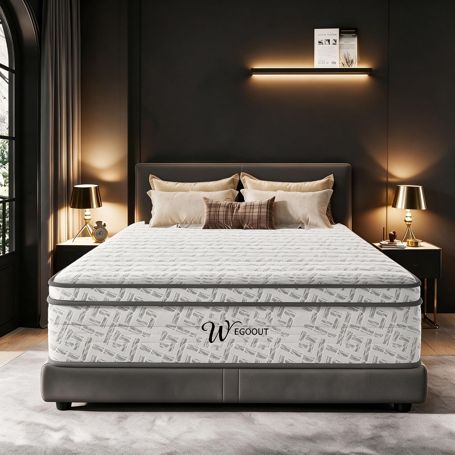 Memory Foam Mattress In A Box Queen - 퀸 사이즈 매트리스 12인치, 중간 정도의