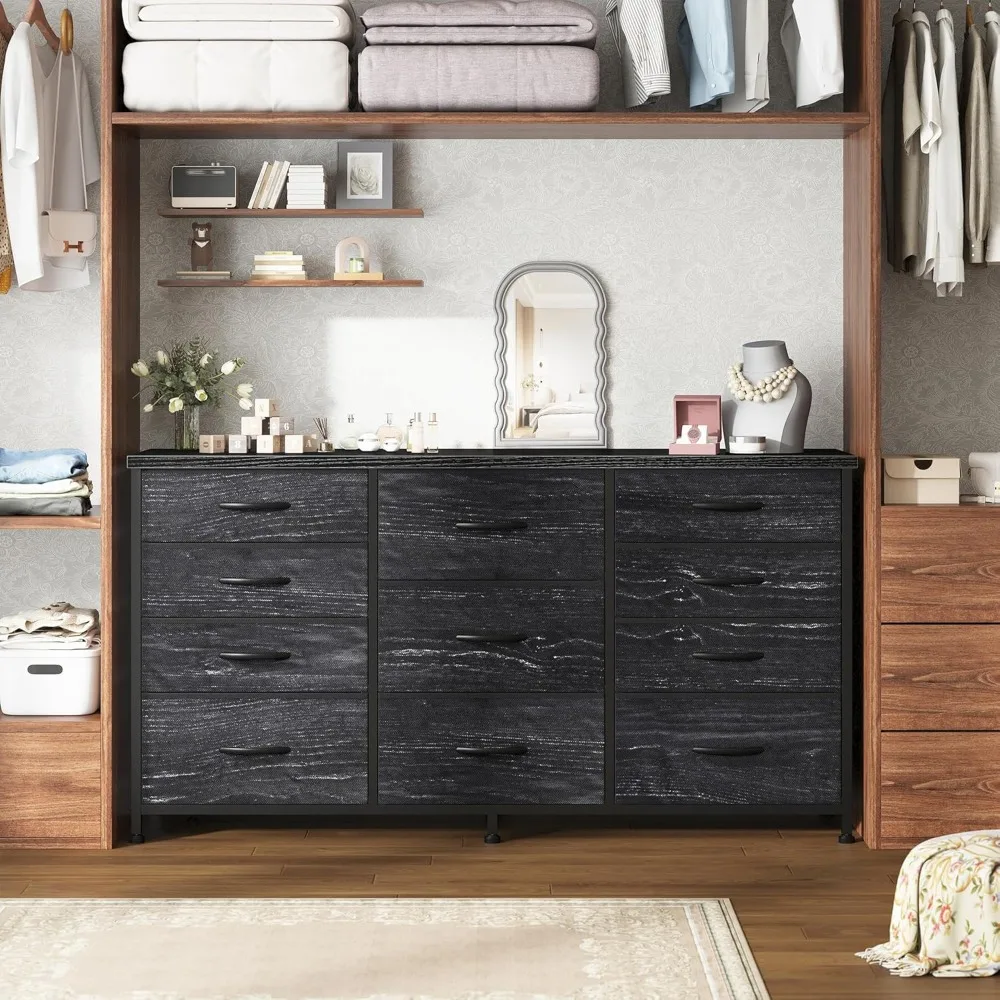 Bedroom Furniture - 침실용 서랍장, 11개의 패브릭 서랍, 50~55인치