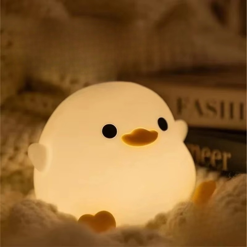 귀여운 오리 만화 동물 실리콘 램프 LED 야간등 어린 - Floating Nightstand With Led Light 리뷰 및 가격