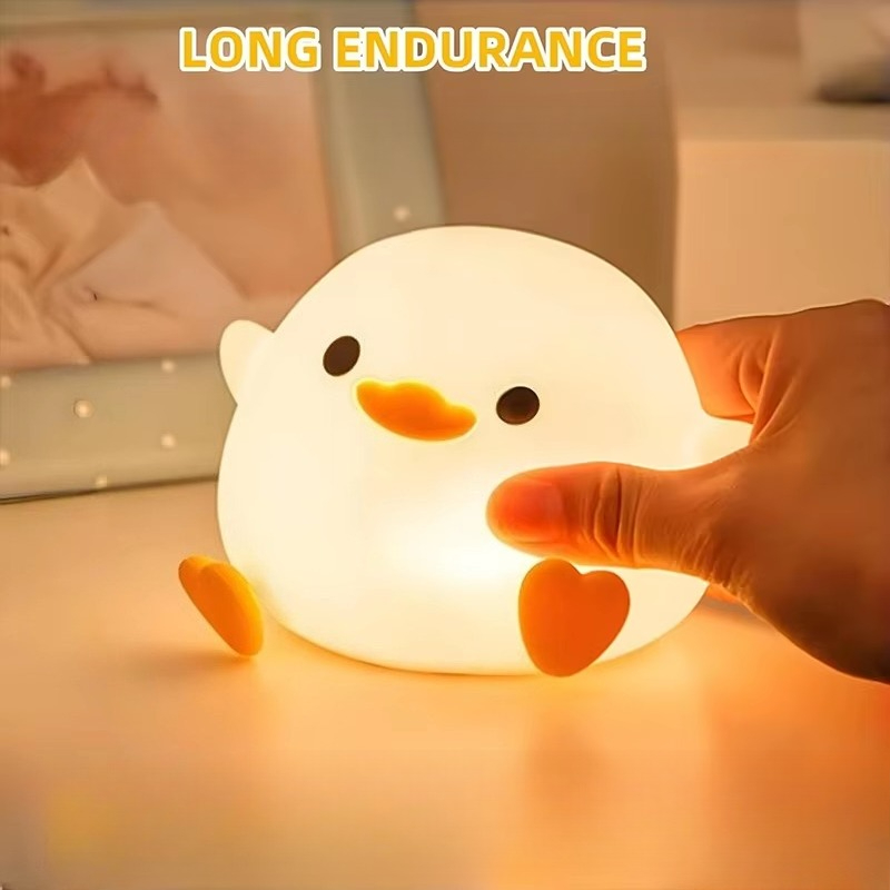 귀여운 오리 만화 동물 실리콘 램프 LED 야간등 어린 - Floating Nightstand With Led Light 리뷰 및 가격