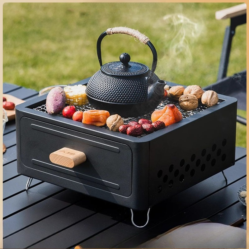 휴대용 숯불 바비큐 그릴, 사각형 구조, 야외 캠핑 및 - Outdoor Furniture 리뷰 및 가격