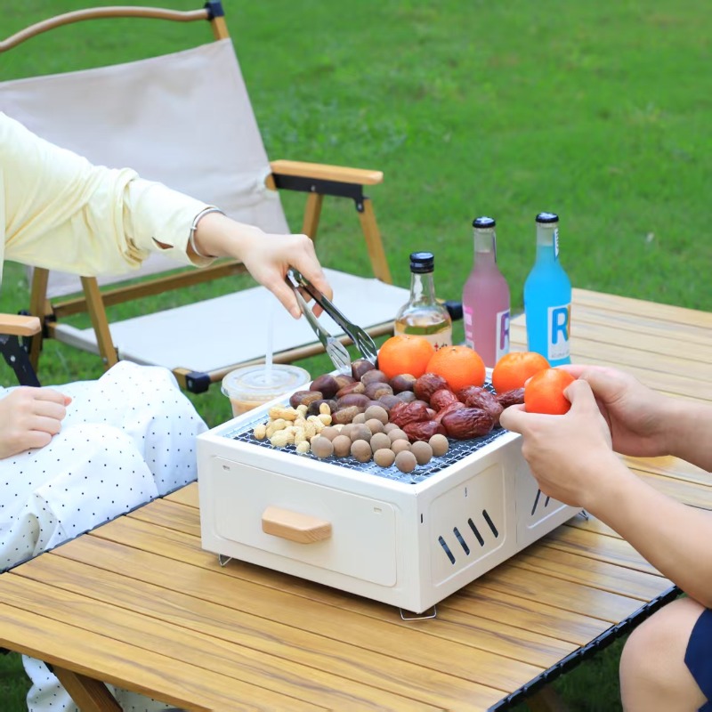 휴대용 숯불 바비큐 그릴, 사각형 구조, 야외 캠핑 및 - Outdoor Furniture 리뷰 및 가격