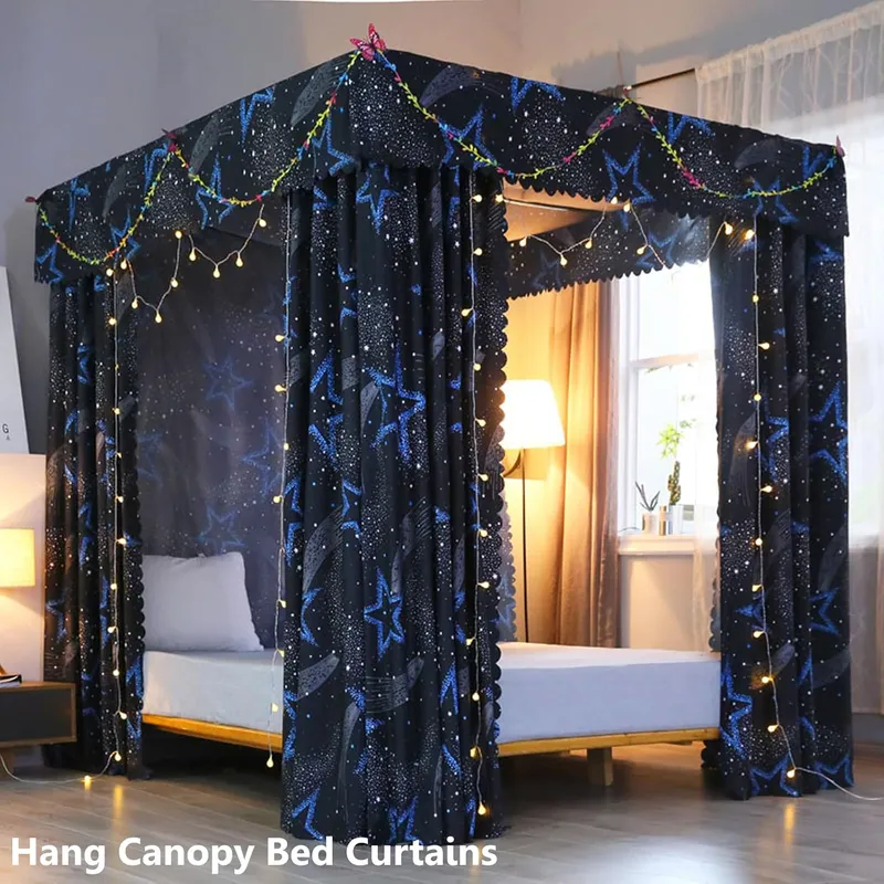 퀸 사이즈 침대에 적합한 고급형 침대 프레임 지지대,  - Canopy Bed Frame Metal Queen 리뷰 및 가격