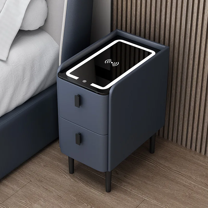 노르딕 스타일 원목 침대 옆 테이블, 무선 충전 기능이 - Solid Wood Nightstand 2 Drawers 리뷰 및 가격