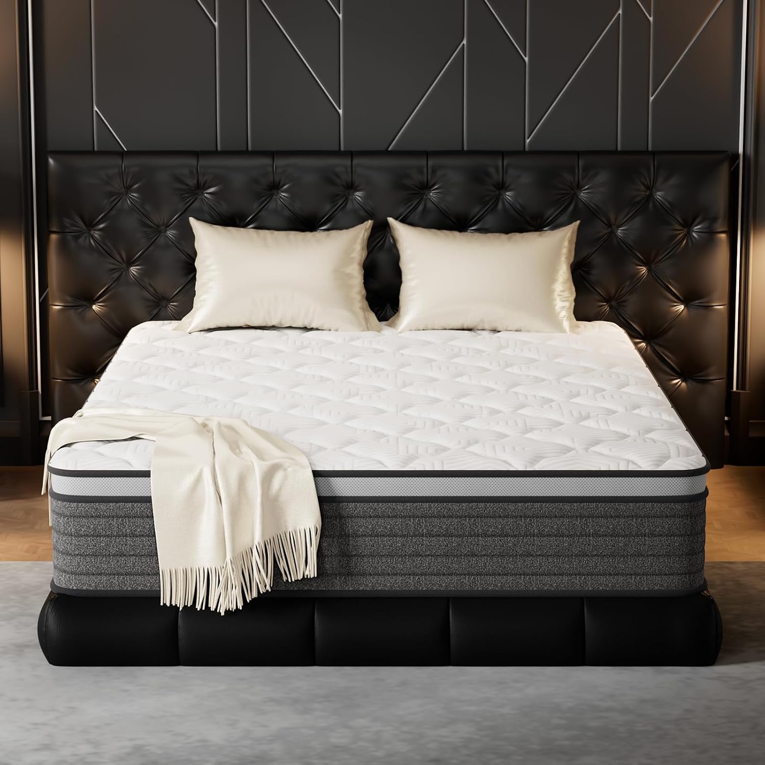 퀸 매트리스 12인치 하이브리드 퀸 사이즈-젤 메모리폼 - Memory Foam Mattress In A Box Queen 리뷰 및 가격