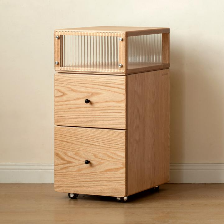 # 단단한 오크 나무 호텔 침실용 나이트스탠드, 플루트 - Solid Wood Nightstand 2 Drawers 리뷰 및 가격