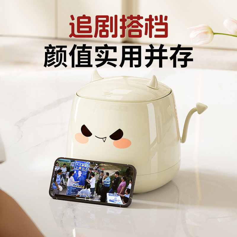 귀여운 미니 악마 모양 뚜껑 있는 데스크탑 휴지통, 침 - Bedroom Furniture 리뷰 및 가격