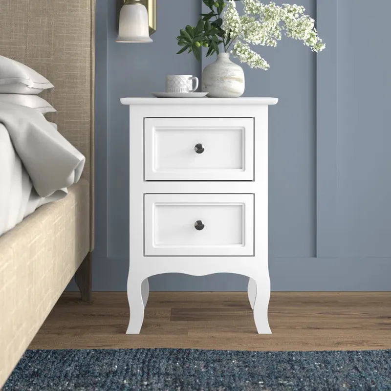 레트로 스타일 원목 2단 서랍 침실 협탁, 맞춤 제작  - Solid Wood Nightstand 2 Drawers 리뷰 및 가격