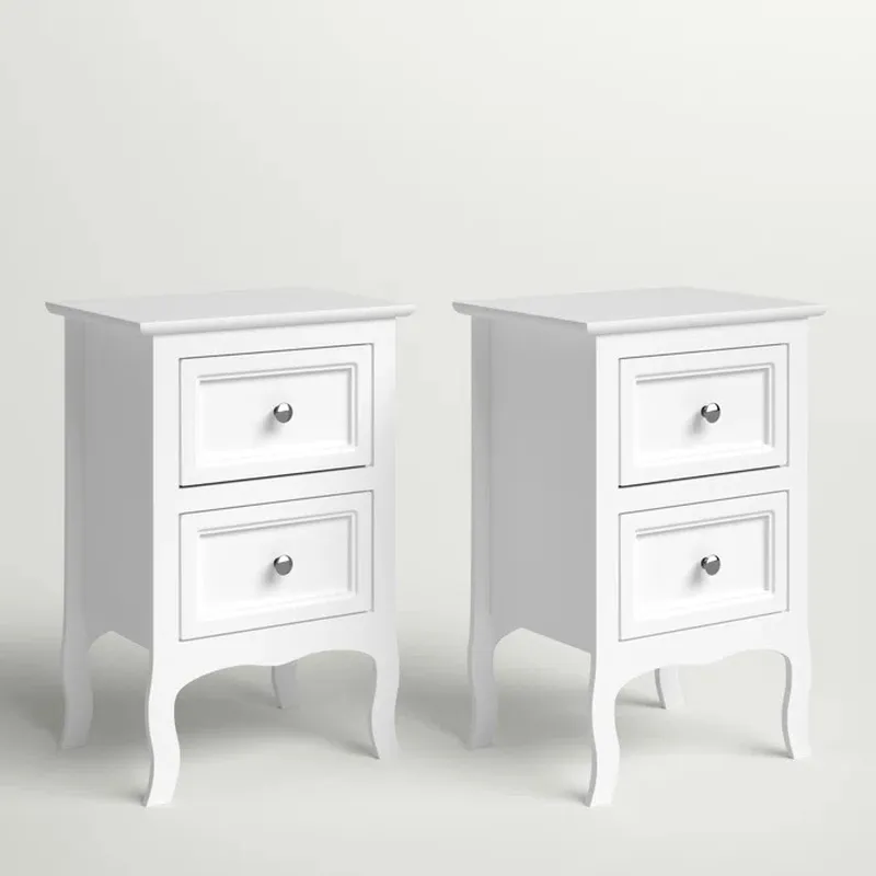 레트로 스타일 원목 2단 서랍 침실 협탁, 맞춤 제작  - Solid Wood Nightstand 2 Drawers 리뷰 및 가격