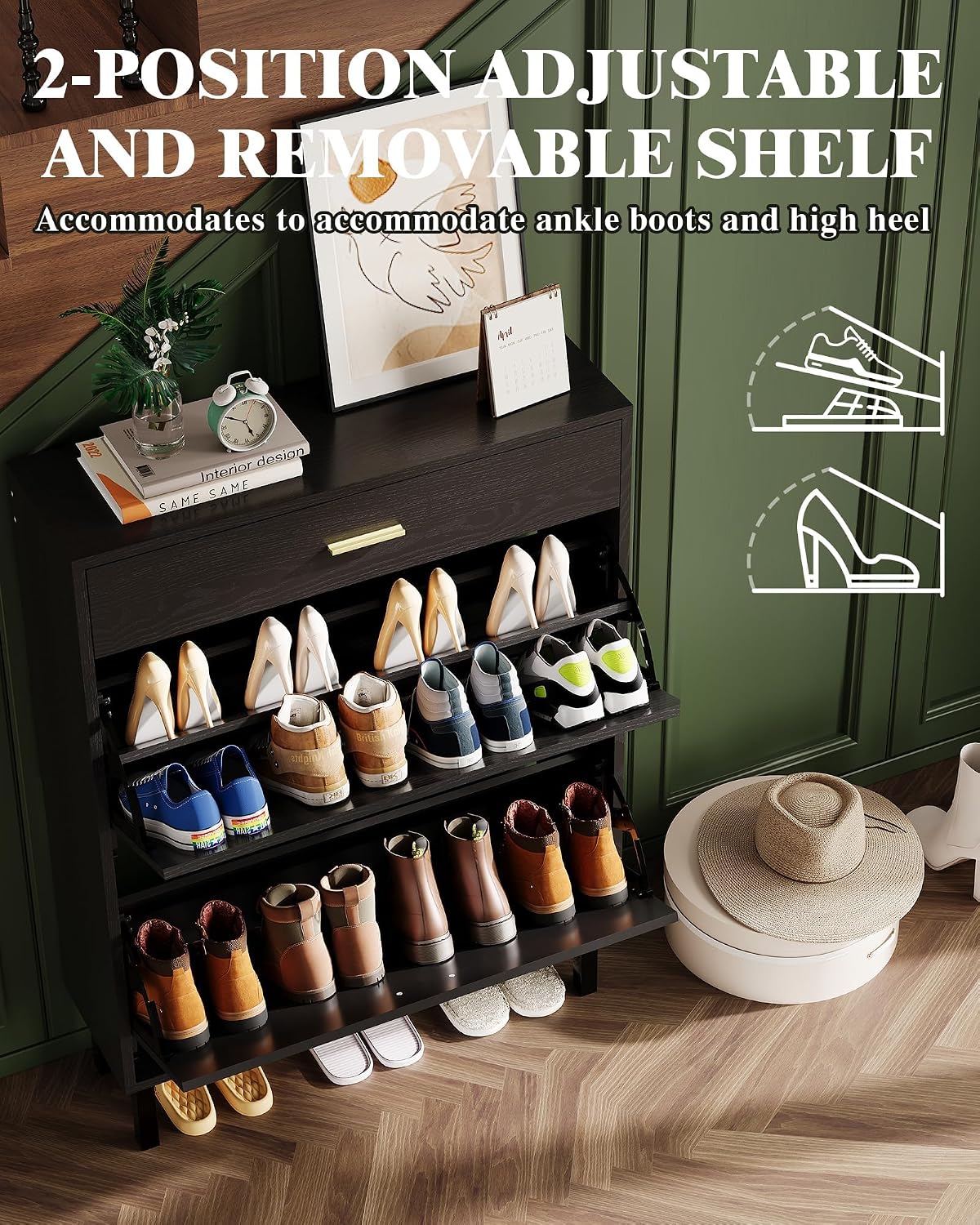 현관용 좁은 신발장, 3단 서랍, 초슬림 신발장, 3단 - Shoe Rack Cabinet Narrow Entryway 리뷰 및 가격