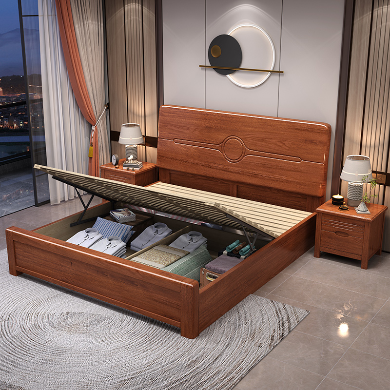@￥월넛 원목 침대 심플 더블 하이박스 수납형 럭셔리  - Gas Lift Storage Bed Hydraulic 리뷰 및 가격