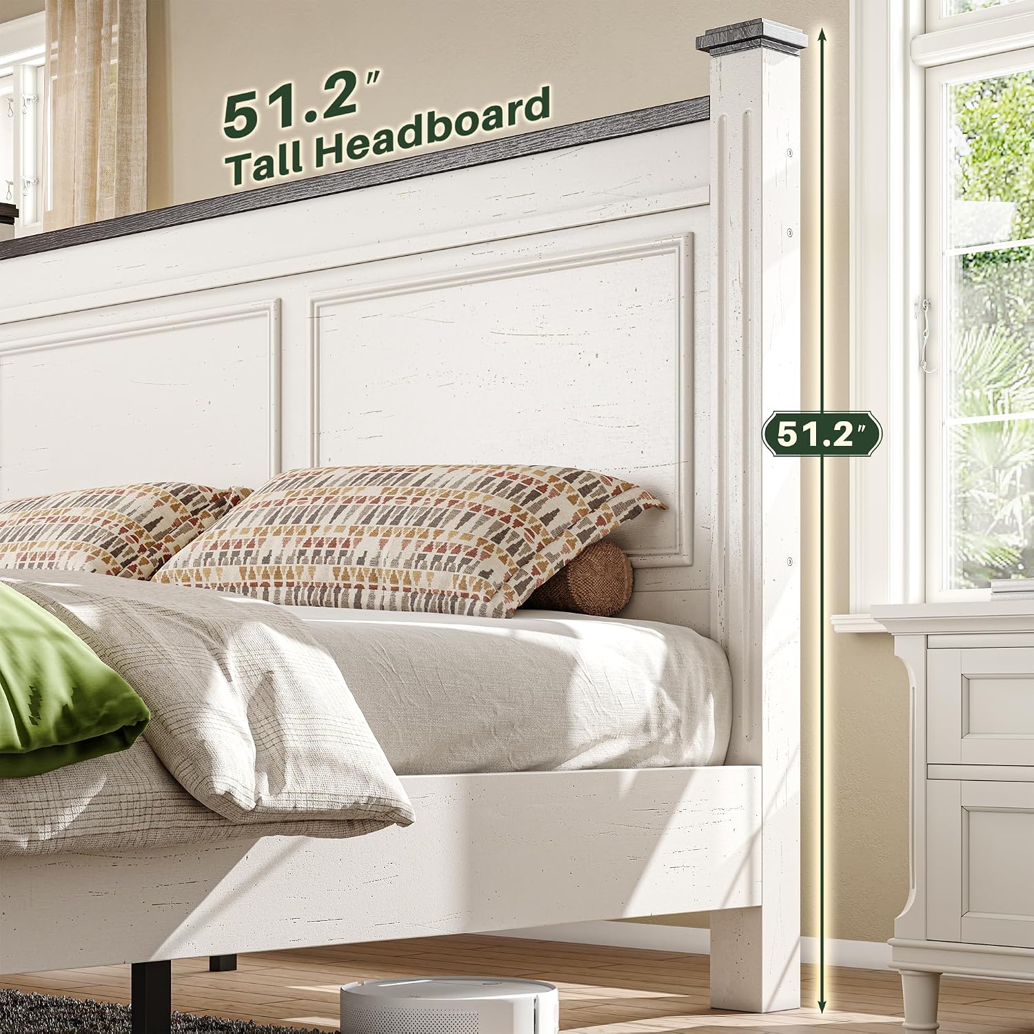 킹사이즈 침대 프레임 51인치 높이 헤드보드 및 2개의 - King Size Bed Frame With Storage Drawers 리뷰 및 가격