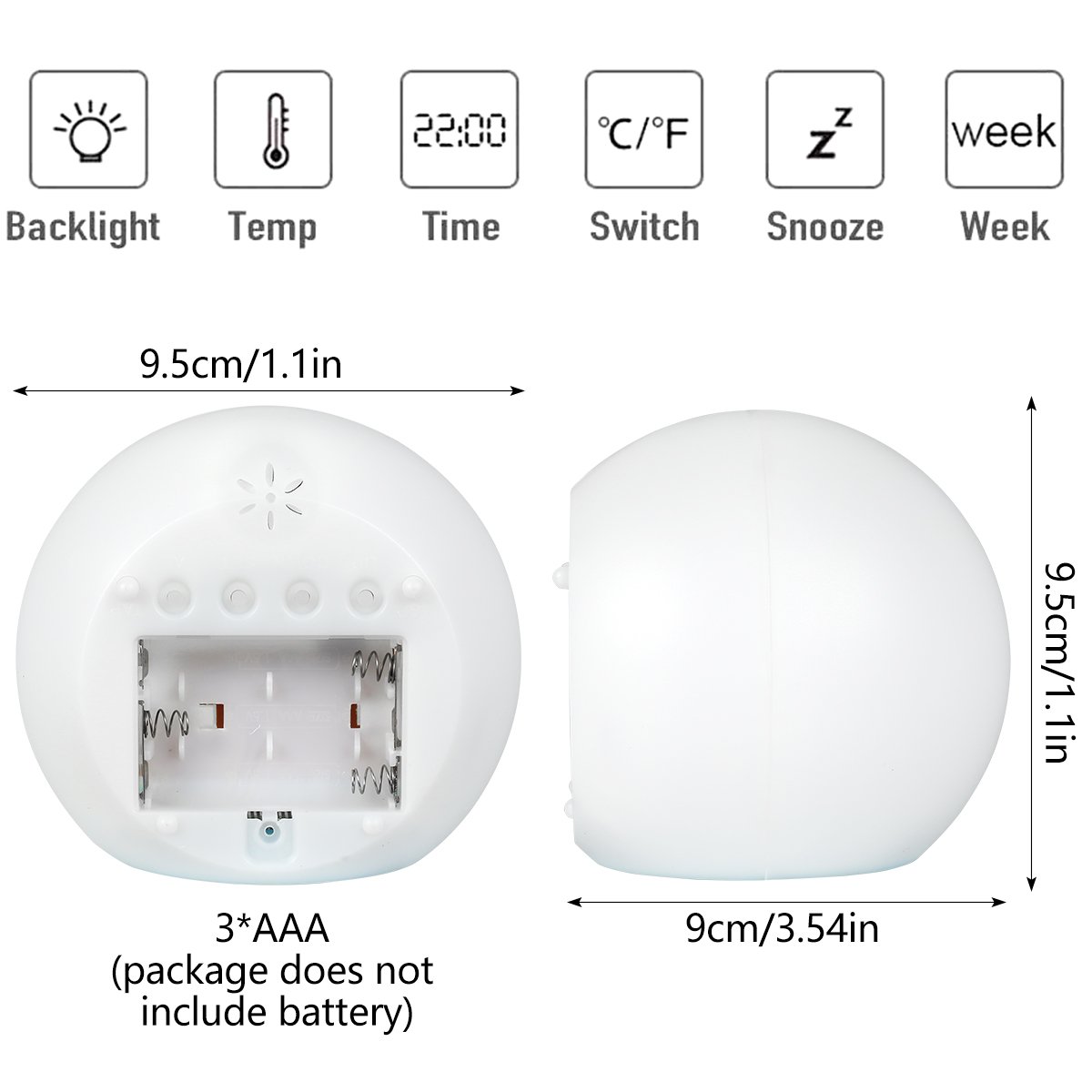 어린이 디지털 알람 시계 LED 음악 알람 시계 7 색 - Floating Nightstand With Led Light 리뷰 및 가격