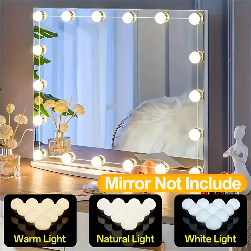 할리우드 화장대 조명 키트 (10/12개 디밍 가능 전 - Dressing Table Vanity With Lighted Mirror 리뷰 및 가격