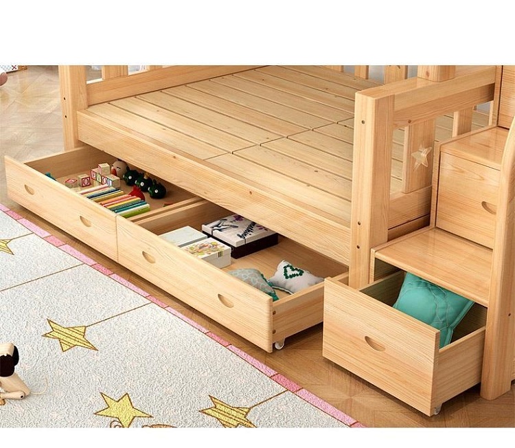다기능 이층 침대 원목 수납 서랍 결합형 조절 가능 어 - Bunk Bed With Stairs And Slide 리뷰 및 가격