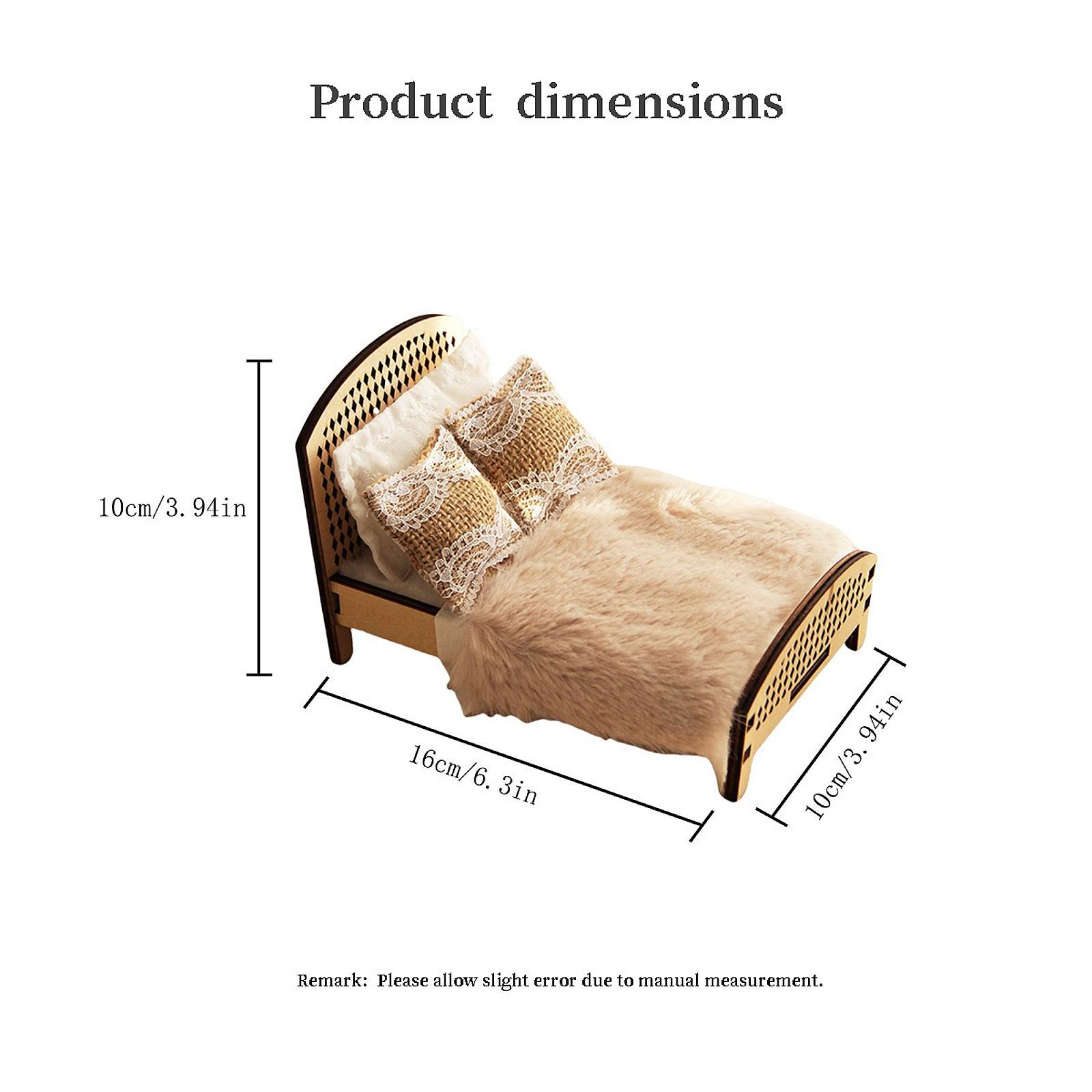 1:12 스케일의 미니어처 인형집용 더블 침대, DIY - Bedroom Furniture 리뷰 및 가격