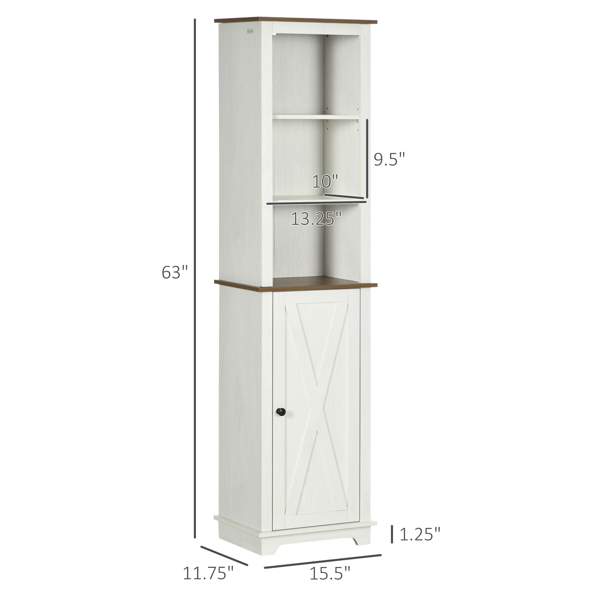 농가식 욕실 캐비닛, 문과 조절 가능한 선반이 있는 높 - Storage 리뷰 및 가격