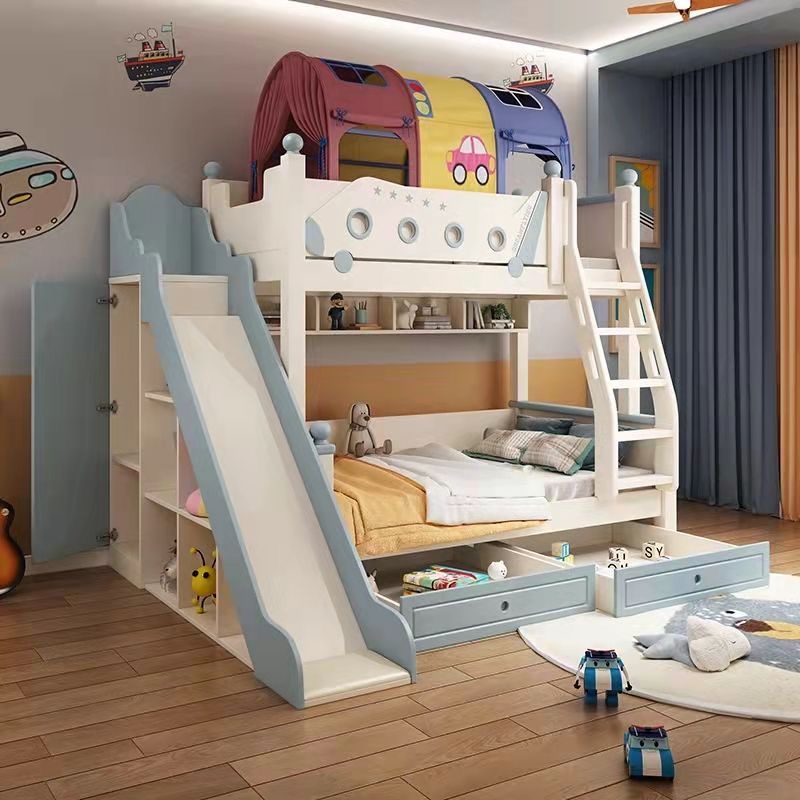 고품질 원목 공주풍 이층 침대 슬라이드 계단 수납장 포 - Bunk Bed With Stairs And Slide 리뷰 및 가격