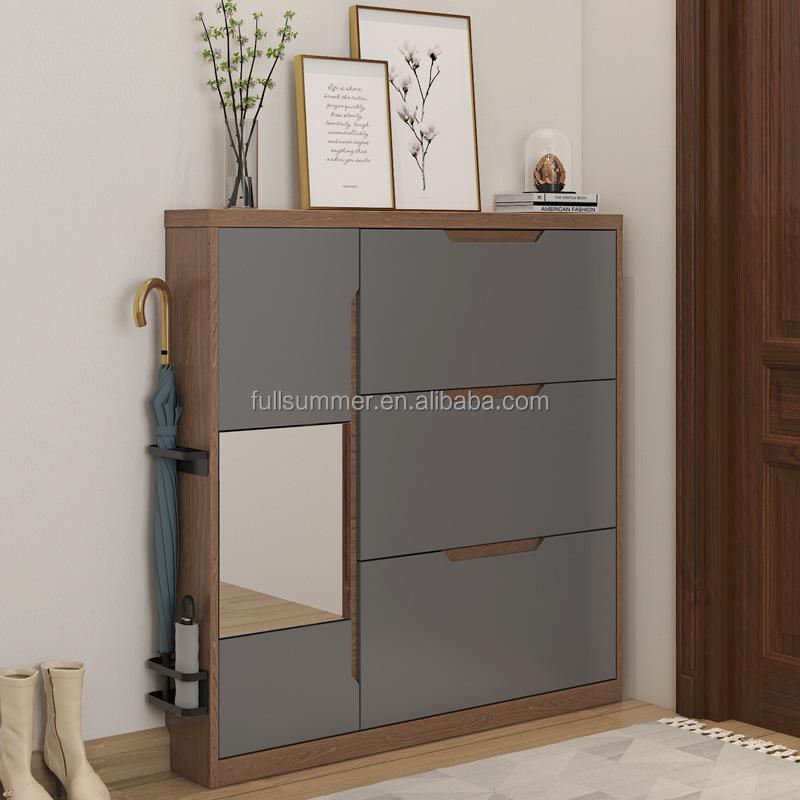슬림형 신발장, 17cm/6.7인치 나무 플립도어 신발 - Shoe Rack Cabinet Narrow Entryway 리뷰 및 가격