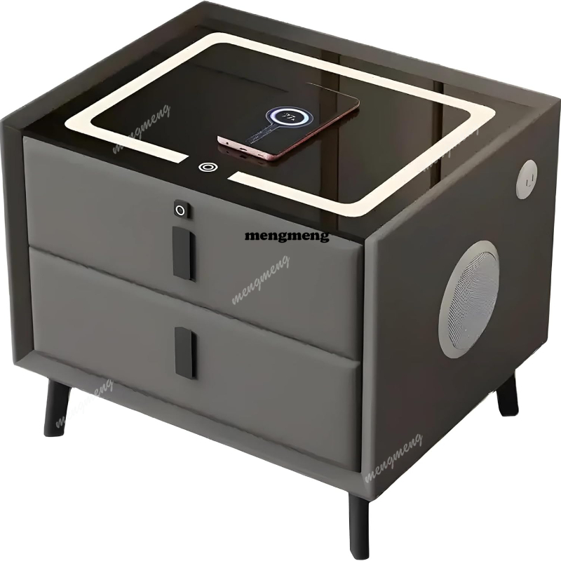 원목 스마트 나이트스탠드 무선 충전 나이트 스탠드 지문 - Solid Wood Nightstand 2 Drawers 리뷰 및 가격