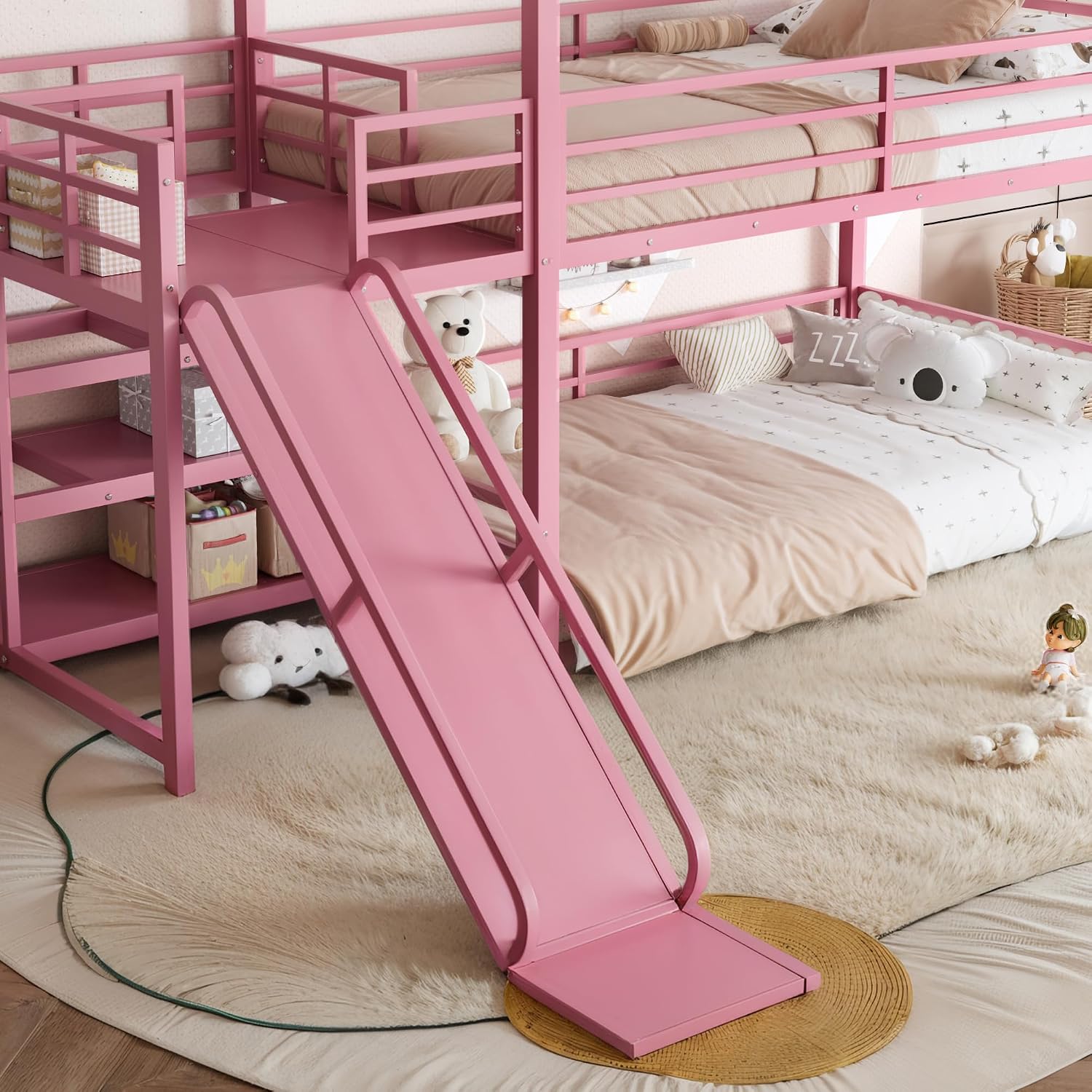 미끄럼틀과 수납 공간이 있는 2층 침대, 튼튼한 디자인 - Bunk Bed With Stairs And Slide 리뷰 및 가격