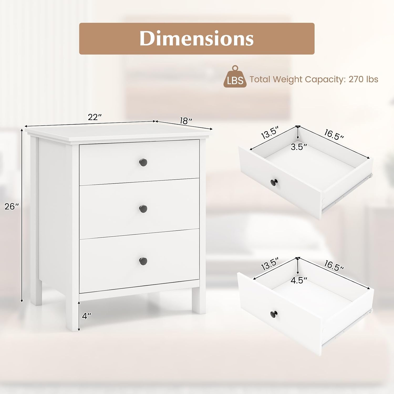 3단 서랍장 2개 세트, 원목 다리가 있는 나무 사이드 - Solid Wood Nightstand 2 Drawers 리뷰 및 가격