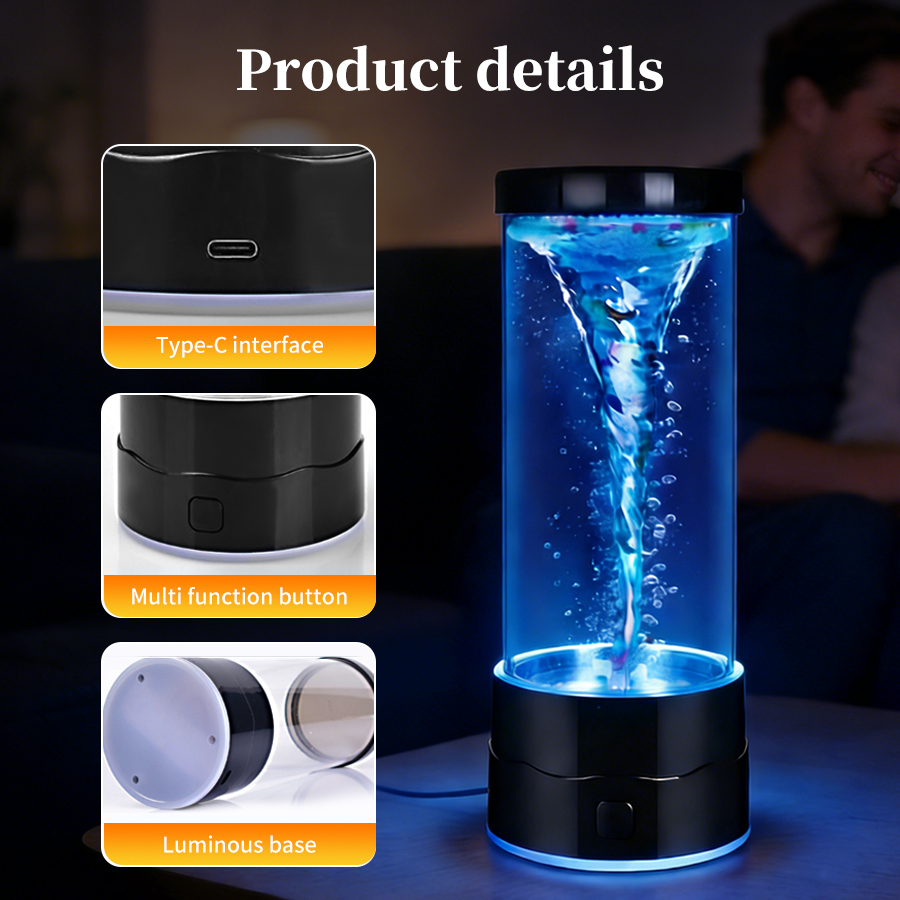 크리 에이 티브 LED 토네이도 나이트 라이트 USB  - Floating Nightstand With Led Light 리뷰 및 가격