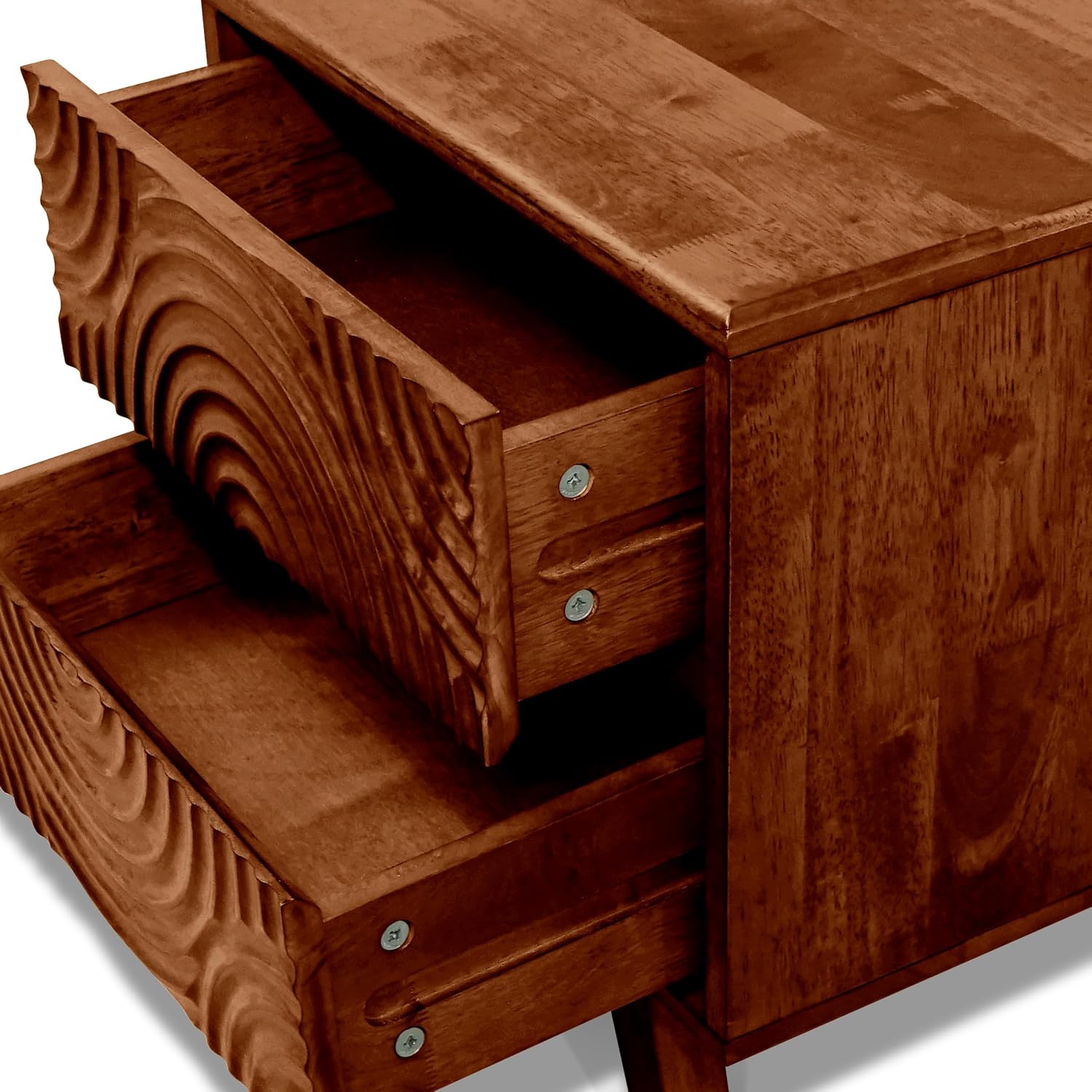 아카시아 원목 2단 서랍 협탁, 월넛 침실용 침대 옆  - Solid Wood Nightstand 2 Drawers 리뷰 및 가격