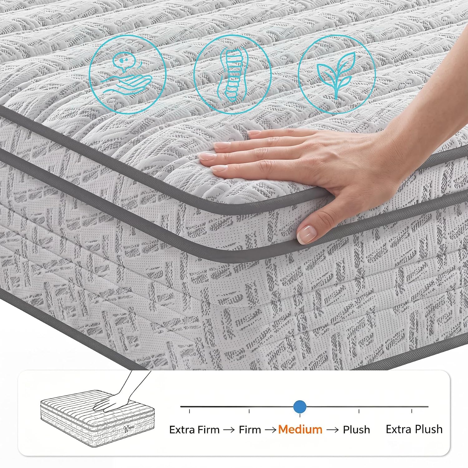 퀸 사이즈 매트리스 12인치, 중간 정도의 견고함 [업 - Memory Foam Mattress In A Box Queen 리뷰 및 가격