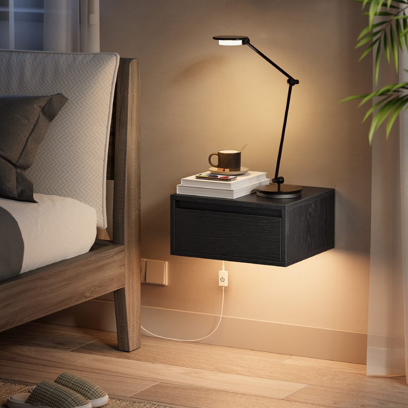 서랍형 LED 조명 침대 옆 장식 벽걸이형 플로팅 나이 - Floating Nightstand With Led Light 리뷰 및 가격