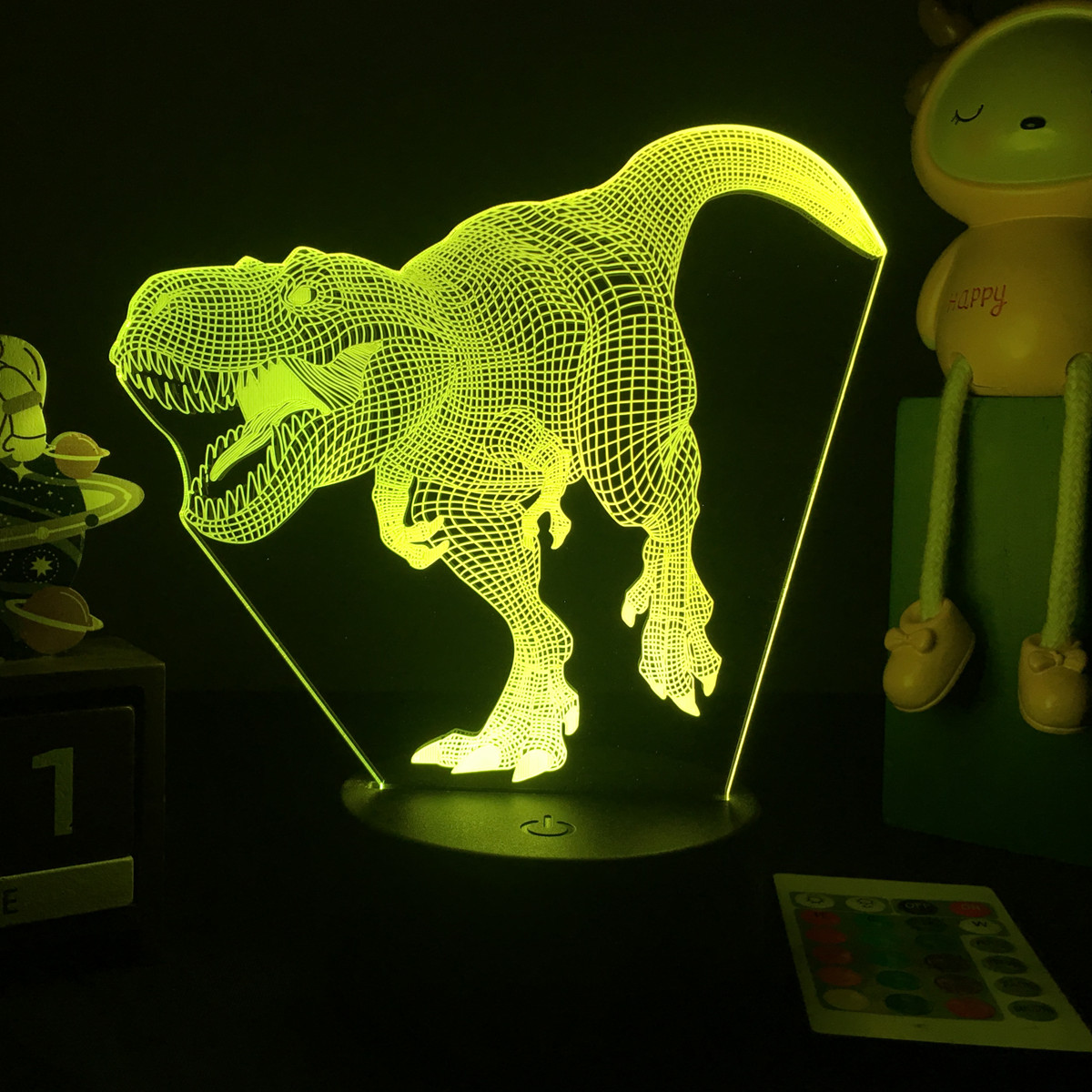 아이들을위한 3D LED 공룡 야간 조명 어린이 침실  - Floating Nightstand With Led Light 리뷰 및 가격