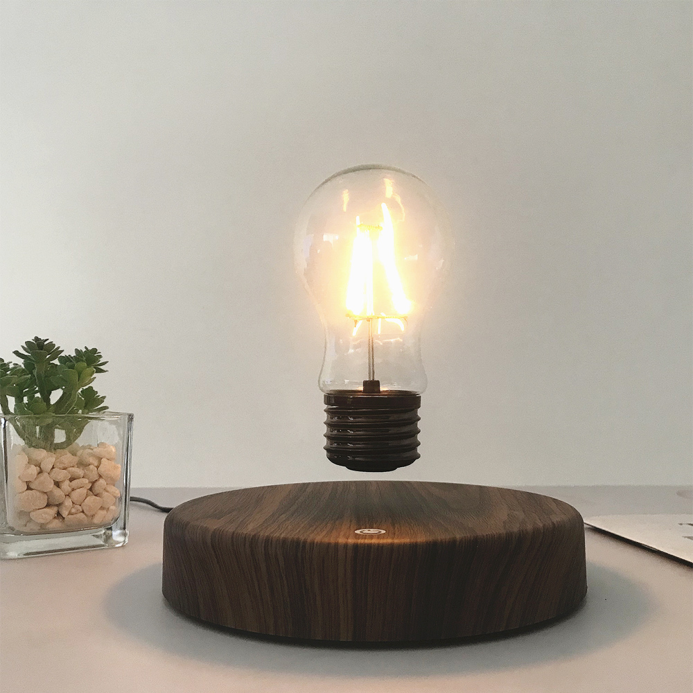 자기 부상 램프 창의적인 플로팅 글라스 LED 전구 가 - Floating Nightstand With Led Light 리뷰 및 가격
