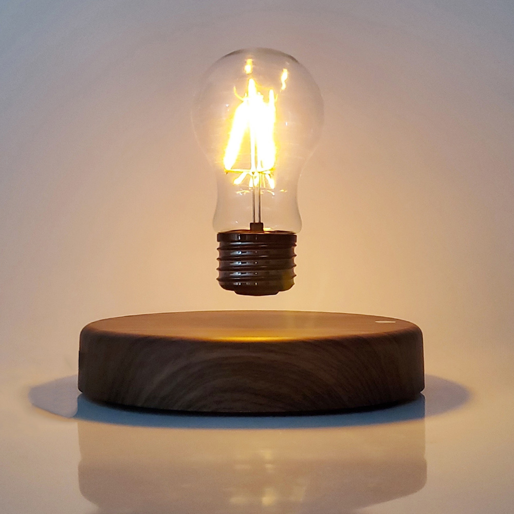 자기 부상 램프 창의적인 플로팅 글라스 LED 전구 가 - Floating Nightstand With Led Light 리뷰 및 가격