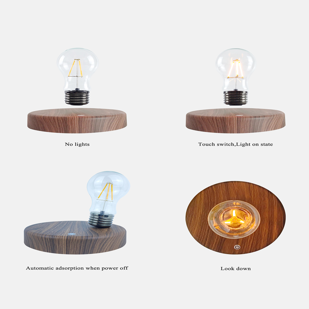 자기 부상 램프 창의적인 플로팅 글라스 LED 전구 가 - Floating Nightstand With Led Light 리뷰 및 가격