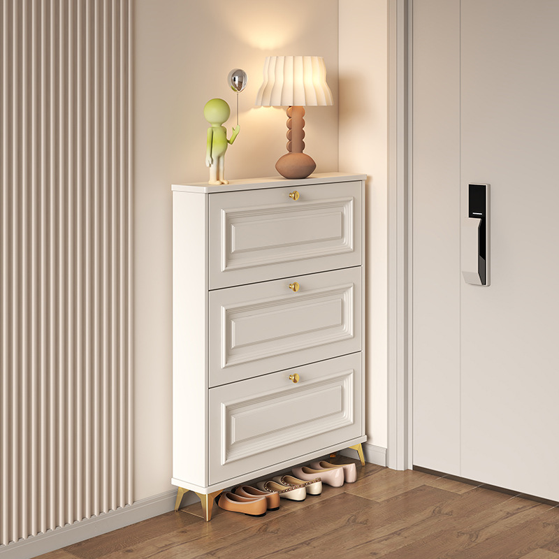 프렌치 스타일 현관 신발장 - 크림색 초슬림 디자인 와 - Shoe Rack Cabinet Narrow Entryway 리뷰 및 가격