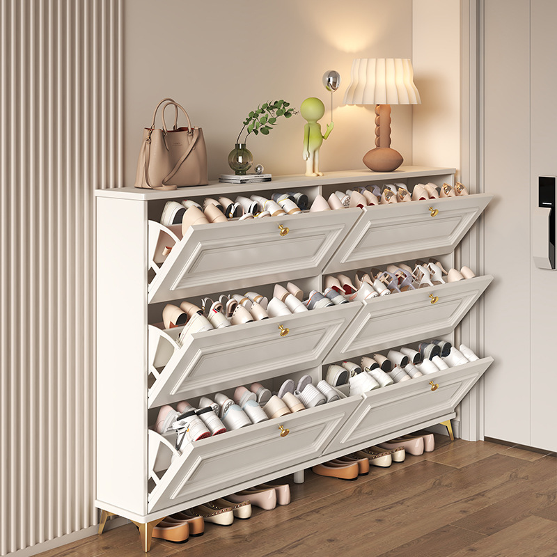 프렌치 스타일 현관 신발장 - 크림색 초슬림 디자인 와 - Shoe Rack Cabinet Narrow Entryway 리뷰 및 가격