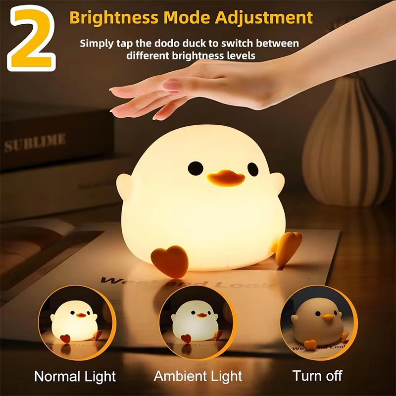 LED 야간 조명 귀여운 오리 만화 동물 어린이를위한  - Floating Nightstand With Led Light 리뷰 및 가격