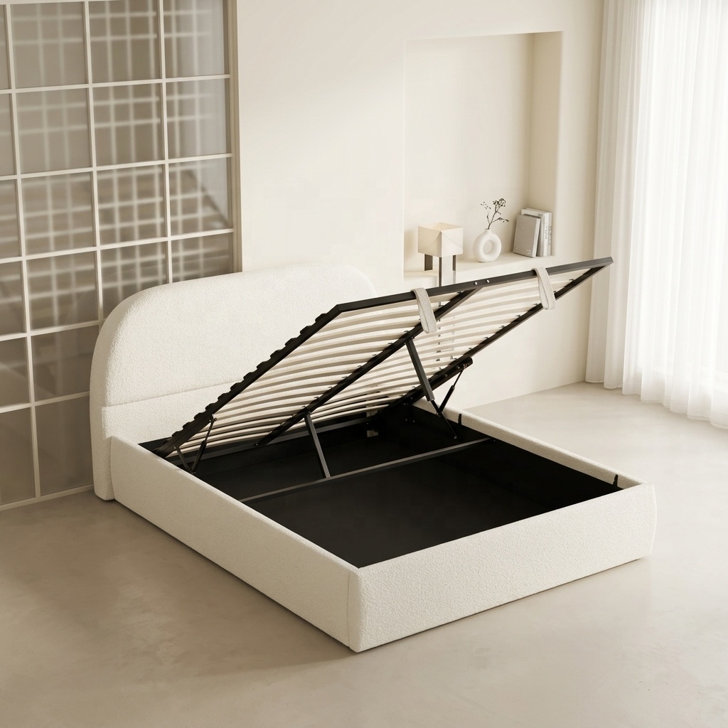 모던 미니멀리즘 플러피 코튼 맞춤제작 140x200cm - Gas Lift Storage Bed Hydraulic 리뷰 및 가격