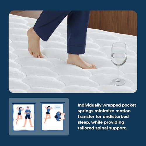 퀸 사이즈 매트리스 12인치, 쿨 슬립 하이브리드 매트 - Memory Foam Mattress In A Box Queen 리뷰 및 가격