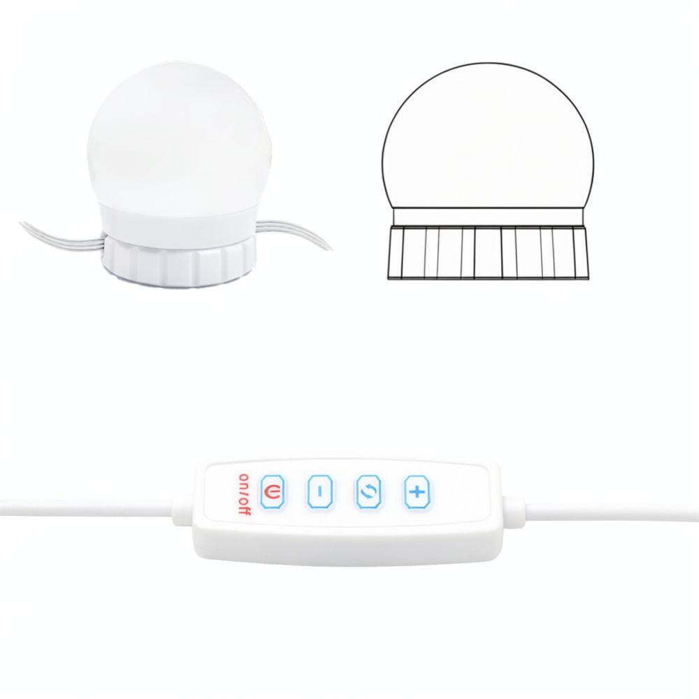 화장대용 LED 홀리우드 스타일 조명, USB 전원,  - Dressing Table Vanity With Lighted Mirror 리뷰 및 가격