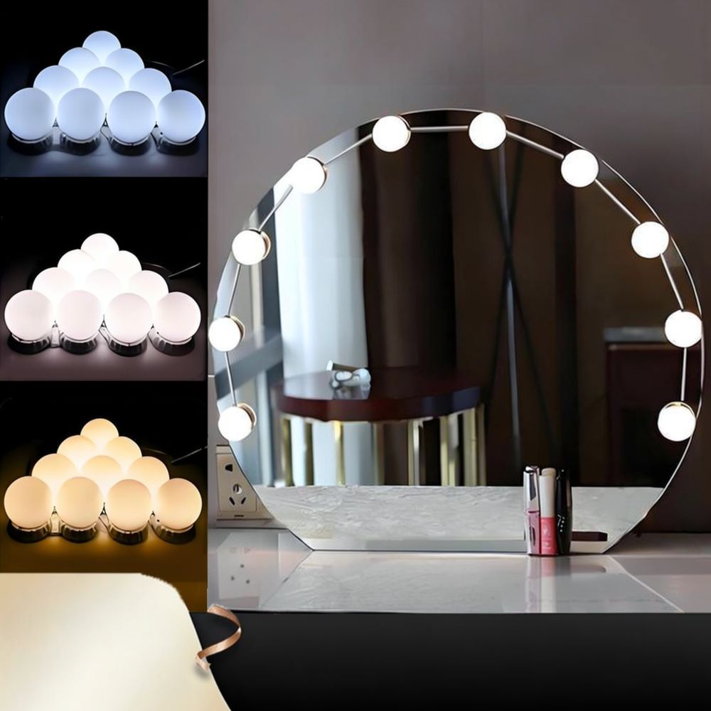 화장대용 LED 홀리우드 스타일 조명, USB 전원,  - Dressing Table Vanity With Lighted Mirror 리뷰 및 가격